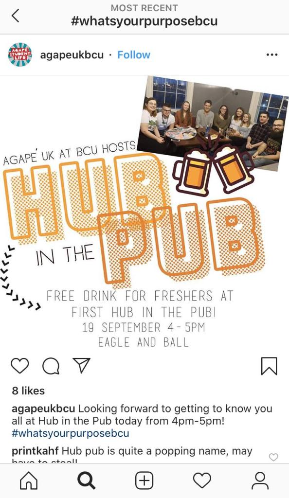 Instagram BCU Hub in the Pub 2019 Instagram BCU Hub in the Pub 2019