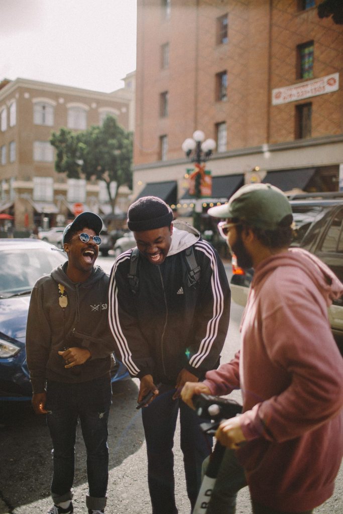 Friends laughing