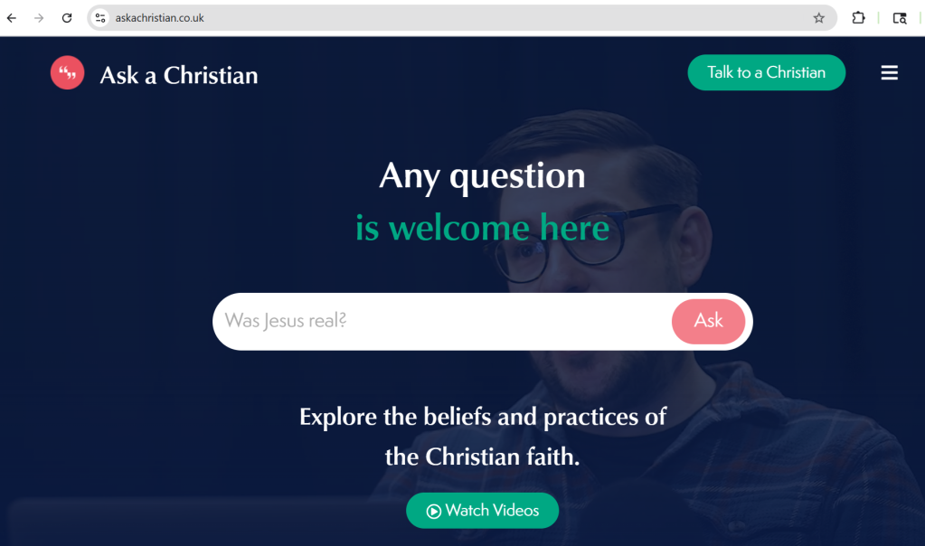 Ask a Christian website image